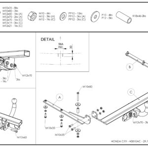 H0815 HONDA City sedan 2009- prevedenie C